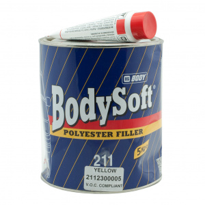 Шпатлёвка BodySoft 211 светло-желтая 5кг с отвердителем