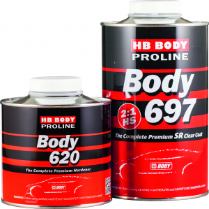 Лак Body PROLINE 697sr 2K HS 2+1 Clear coat 1л с отвердителем 620 0,5л