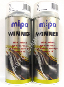 Лак в аэрозоле Mipa Winner Spray Klarlack бесцветный матовый 400мл.