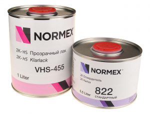 Лак Normex 2К-VHS 455 прозрачный 1л с отвердителем 822 0.5л