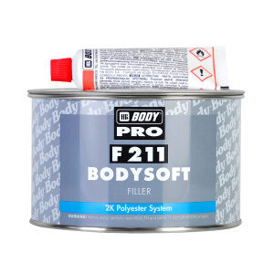 Шпатлёвка BodySoft 211 светло-желтая 2кг с отвердителем