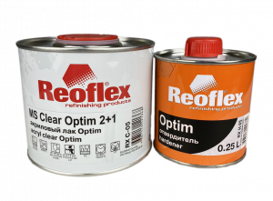 Лак Reoflex 2К МS Clear Optim 2+1 акриловый 0,5л с отвердителем Optim 0,25л