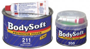 Шпатлёвка BodySoft 211 светло-желтая 3кг с отвердителем